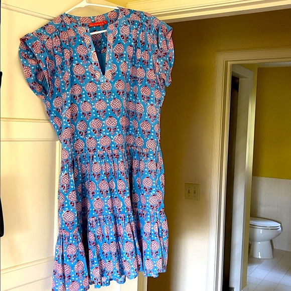 Oliphant Blue Top with Red Floral Design - Picture 7 of 8